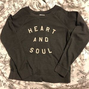 Heart & Soul dark grey crewneck